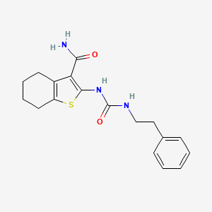 molecular formula C18H21N3O2S B5888587 2-({[(2-phenylethyl)amino]carbonyl}amino)-4,5,6,7-tetrahydro-1-benzothiophene-3-carboxamide 