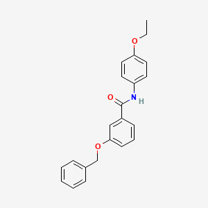 molecular formula C22H21NO3 B5888595 3-(benzyloxy)-N-(4-ethoxyphenyl)benzamide 