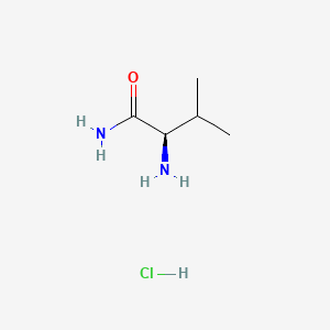 molecular formula C5H13ClN2O B588860 (R)-2-氨基-3-甲基丁酰胺盐酸盐 CAS No. 133170-58-8