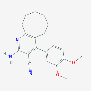 molecular formula C20H23N3O2 B5888646 2-amino-4-(3,4-dimethoxyphenyl)-5,6,7,8,9,10-hexahydrocycloocta[b]pyridine-3-carbonitrile 
