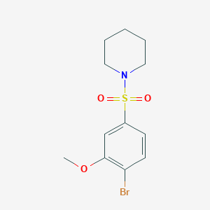 1-[(4-bromo-3-methoxyphenyl)sulfonyl]piperidine