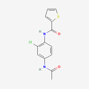 molecular formula C13H11ClN2O2S B5888693 N-[4-(acetylamino)-2-chlorophenyl]-2-thiophenecarboxamide 