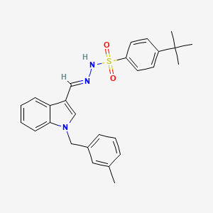 molecular formula C27H29N3O2S B5888695 4-tert-butyl-N'-{[1-(3-methylbenzyl)-1H-indol-3-yl]methylene}benzenesulfonohydrazide 