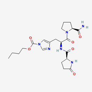 butyl 4-[(2S)-3-[(2S)-2-carbamoylpyrrolidin-1-yl]-3-oxo-2-[[(2S)-5-oxopyrrolidine-2-carbonyl]amino]propyl]imidazole-1-carboxylate