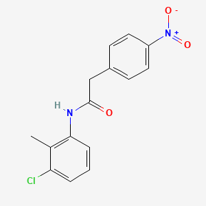 molecular formula C15H13ClN2O3 B5888721 N-(3-chloro-2-methylphenyl)-2-(4-nitrophenyl)acetamide 