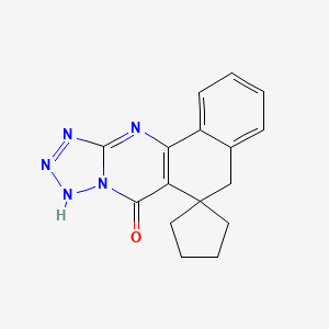 molecular formula C16H15N5O B5888751 5H-spiro[benzo[h]tetrazolo[5,1-b]quinazoline-6,1'-cyclopentan]-7(12H)-one 