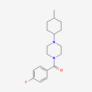 molecular formula C18H25FN2O B5888771 1-(4-fluorobenzoyl)-4-(4-methylcyclohexyl)piperazine 