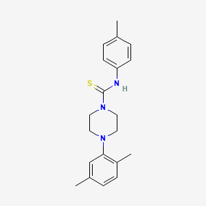 molecular formula C20H25N3S B5888795 4-(2,5-dimethylphenyl)-N-(4-methylphenyl)-1-piperazinecarbothioamide 