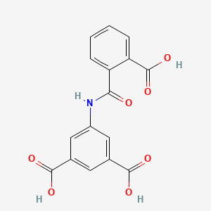 molecular formula C16H11NO7 B5888803 5-[(2-carboxybenzoyl)amino]isophthalic acid 