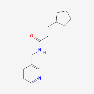 3-cyclopentyl-N-(3-pyridinylmethyl)propanamide