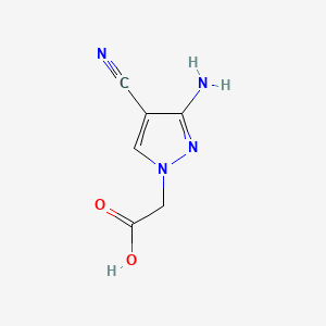 molecular formula C6H6N4O2 B588881 (3-Amino-4-cyano-1H-pyrazol-1-yl)acetic acid CAS No. 156045-12-4