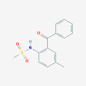 molecular formula C15H15NO3S B5888812 N-(2-benzoyl-4-methylphenyl)methanesulfonamide 