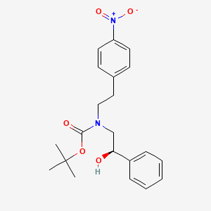 molecular formula C21H26N2O5 B588883 (R)-叔丁基(2-羟基-2-苯乙基)(4-硝基苯乙基)氨基甲酸酯 CAS No. 223673-35-6