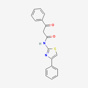 3-oxo-3-phenyl-N-(4-phenyl-1,3-thiazol-2-yl)propanamide