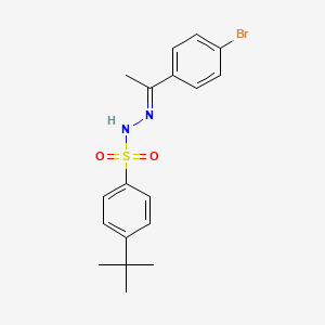 molecular formula C18H21BrN2O2S B5888853 N'-[1-(4-bromophenyl)ethylidene]-4-tert-butylbenzenesulfonohydrazide 
