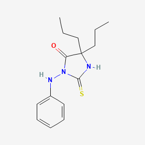 molecular formula C15H21N3OS B5888860 3-anilino-5,5-dipropyl-2-thioxo-4-imidazolidinone 