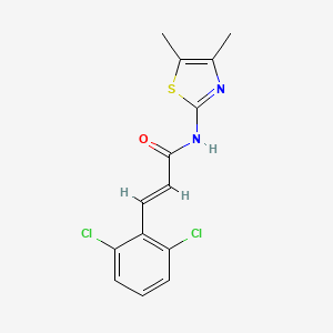 molecular formula C14H12Cl2N2OS B5888867 3-(2,6-dichlorophenyl)-N-(4,5-dimethyl-1,3-thiazol-2-yl)acrylamide 