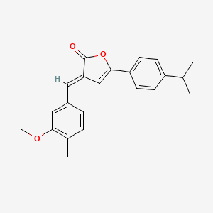 molecular formula C22H22O3 B5888872 5-(4-isopropylphenyl)-3-(3-methoxy-4-methylbenzylidene)-2(3H)-furanone 