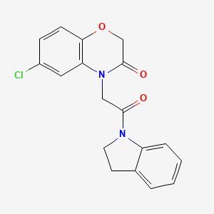 6-chloro-4-[2-(2,3-dihydro-1H-indol-1-yl)-2-oxoethyl]-2H-1,4-benzoxazin-3(4H)-one