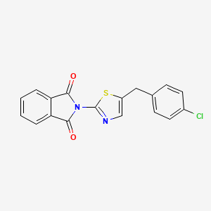 molecular formula C18H11ClN2O2S B5888885 2-[5-(4-chlorobenzyl)-1,3-thiazol-2-yl]-1H-isoindole-1,3(2H)-dione 