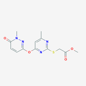 molecular formula C13H14N4O4S B5888888 methyl ({4-methyl-6-[(1-methyl-6-oxo-1,6-dihydro-3-pyridazinyl)oxy]-2-pyrimidinyl}thio)acetate 