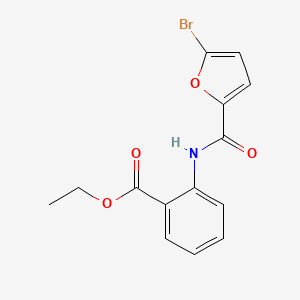 molecular formula C14H12BrNO4 B5888907 ethyl 2-[(5-bromo-2-furoyl)amino]benzoate 