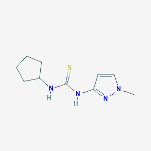 molecular formula C10H16N4S B5888913 N-cyclopentyl-N'-(1-methyl-1H-pyrazol-3-yl)thiourea 