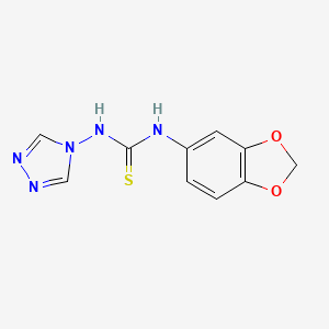 molecular formula C10H9N5O2S B5888922 N-1,3-benzodioxol-5-yl-N'-4H-1,2,4-triazol-4-ylthiourea 
