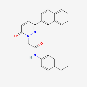 molecular formula C25H23N3O2 B5888928 N-(4-isopropylphenyl)-2-[3-(2-naphthyl)-6-oxo-1(6H)-pyridazinyl]acetamide 