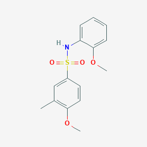 molecular formula C15H17NO4S B5888930 4-methoxy-N-(2-methoxyphenyl)-3-methylbenzenesulfonamide 