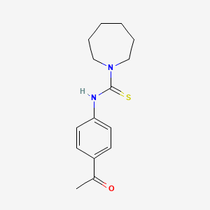 molecular formula C15H20N2OS B5888937 N-(4-acetylphenyl)-1-azepanecarbothioamide 
