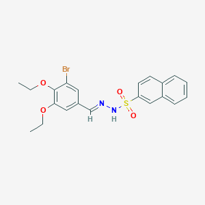 molecular formula C21H21BrN2O4S B5888942 N'-(3-bromo-4,5-diethoxybenzylidene)-2-naphthalenesulfonohydrazide 