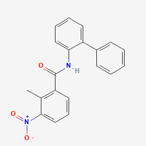 molecular formula C20H16N2O3 B5888952 N-2-biphenylyl-2-methyl-3-nitrobenzamide 