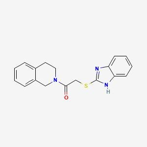 molecular formula C18H17N3OS B5888957 2-[(1H-benzimidazol-2-ylthio)acetyl]-1,2,3,4-tetrahydroisoquinoline 