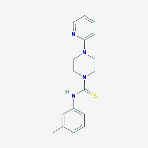 N-(3-methylphenyl)-4-(2-pyridinyl)-1-piperazinecarbothioamide