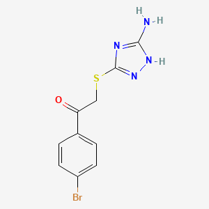 molecular formula C10H9BrN4OS B5888968 2-[(5-amino-4H-1,2,4-triazol-3-yl)thio]-1-(4-bromophenyl)ethanone 
