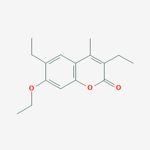 molecular formula C16H20O3 B5888981 7-ethoxy-3,6-diethyl-4-methyl-2H-chromen-2-one 