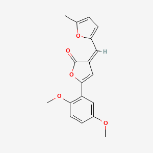 molecular formula C18H16O5 B5888985 5-(2,5-dimethoxyphenyl)-3-[(5-methyl-2-furyl)methylene]-2(3H)-furanone 