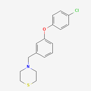 molecular formula C17H18ClNOS B5888993 4-[3-(4-chlorophenoxy)benzyl]thiomorpholine 