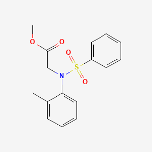 molecular formula C16H17NO4S B5889002 methyl N-(2-methylphenyl)-N-(phenylsulfonyl)glycinate CAS No. 331749-97-4