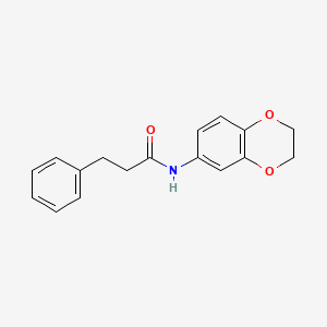 molecular formula C17H17NO3 B5889038 N-(2,3-dihydro-1,4-benzodioxin-6-yl)-3-phenylpropanamide 
