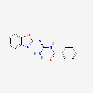 molecular formula C16H14N4O2 B5889039 N-[amino(1,3-benzoxazol-2-ylamino)methylene]-4-methylbenzamide 