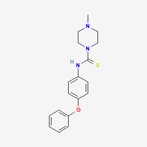 molecular formula C18H21N3OS B5889041 4-methyl-N-(4-phenoxyphenyl)-1-piperazinecarbothioamide 