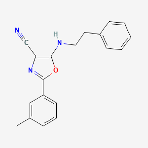 2-(3-methylphenyl)-5-[(2-phenylethyl)amino]-1,3-oxazole-4-carbonitrile