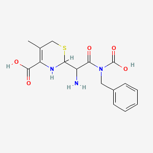 2-[1-Amino-2-[benzyl(carboxy)amino]-2-oxoethyl]-5-methyl-3,6-dihydro-2H-1,3-thiazine-4-carboxylic acid