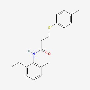 molecular formula C19H23NOS B5889072 N-(2-ethyl-6-methylphenyl)-3-[(4-methylphenyl)thio]propanamide 