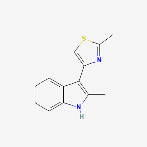 molecular formula C13H12N2S B5889074 2-methyl-3-(2-methyl-1,3-thiazol-4-yl)-1H-indole 