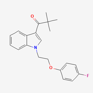 molecular formula C21H22FNO2 B5889081 1-{1-[2-(4-fluorophenoxy)ethyl]-1H-indol-3-yl}-2,2-dimethyl-1-propanone 