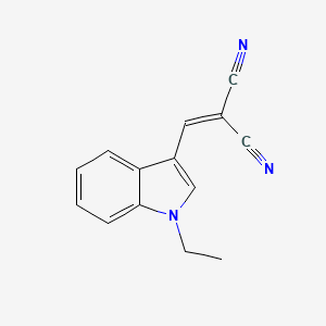 molecular formula C14H11N3 B5889093 [(1-乙基-1H-吲哚-3-基)亚甲基]丙二腈 