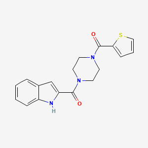 molecular formula C18H17N3O2S B5889106 2-{[4-(2-thienylcarbonyl)-1-piperazinyl]carbonyl}-1H-indole 